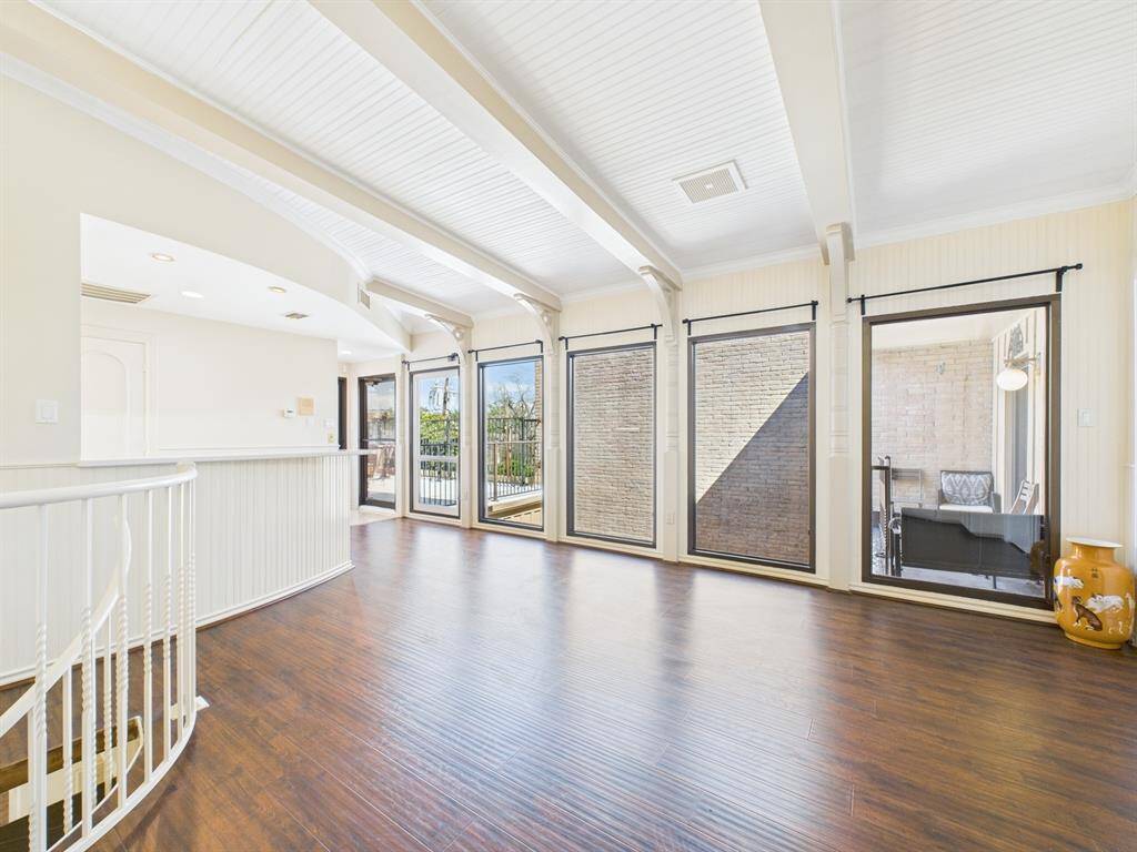 More natural lighting floods this room