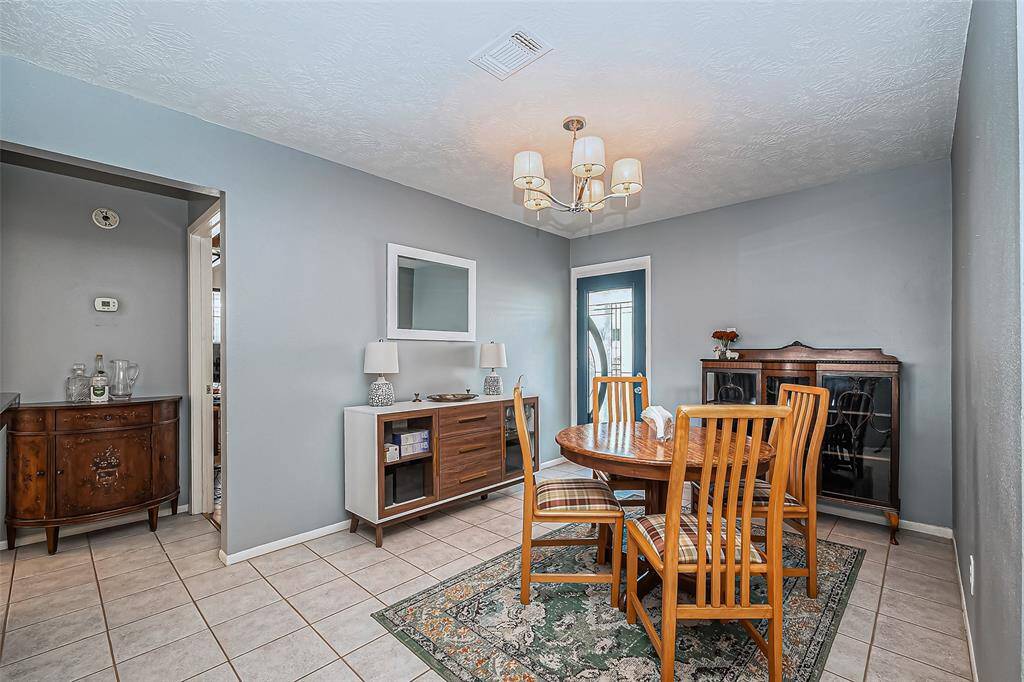 Dining area perfect for game night or an intimate dinner.