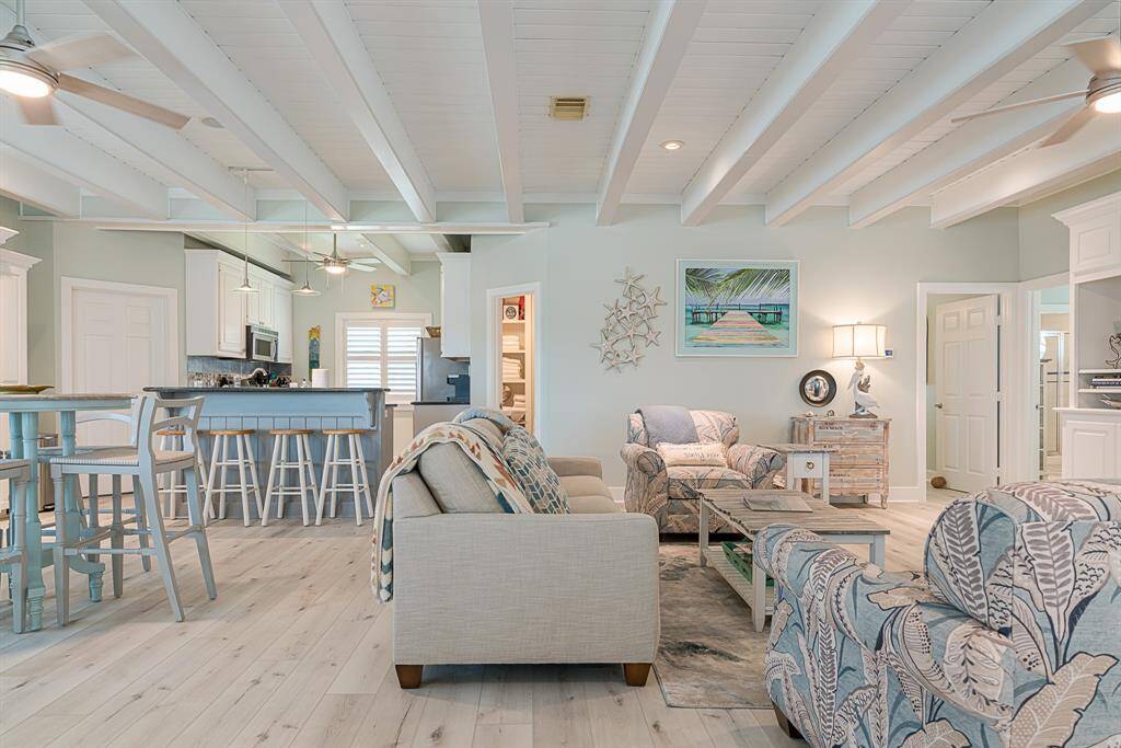 Living area with lots of room for dining