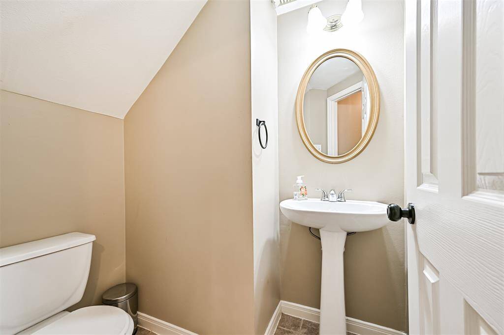 Half bath serving first floor.