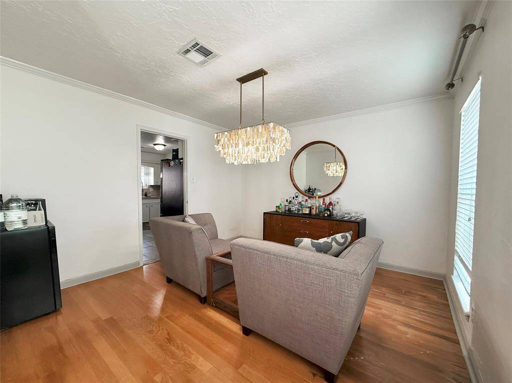 Formal dining is being used as a sitting room