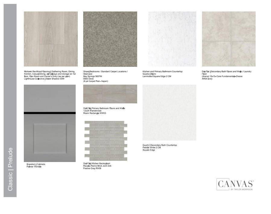Design Selections. Home is under construction, design selections are subject to change.