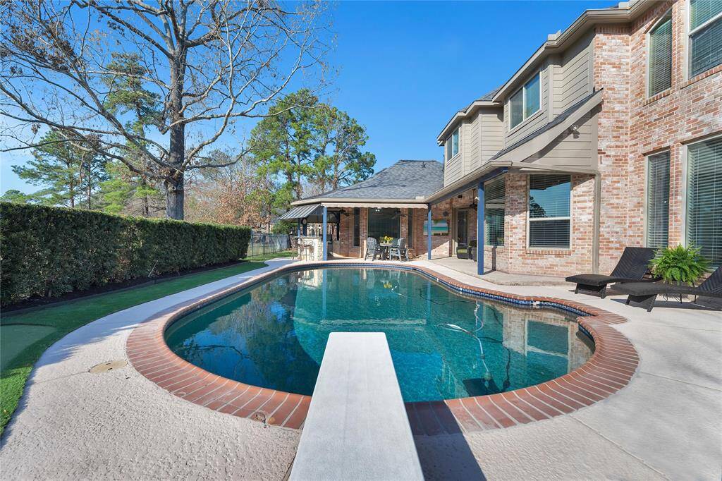 Refreshing and heated pool is functional year-round.