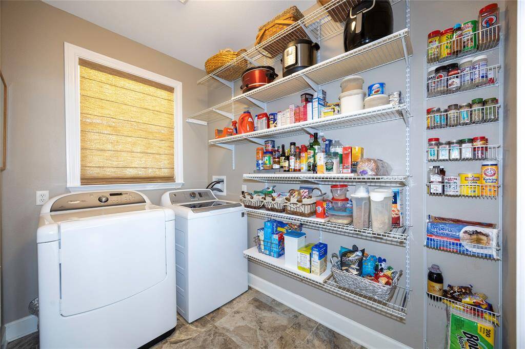 Walk-in pantry and utility room