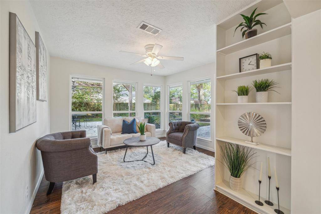 Bright and open sunroom off the living room