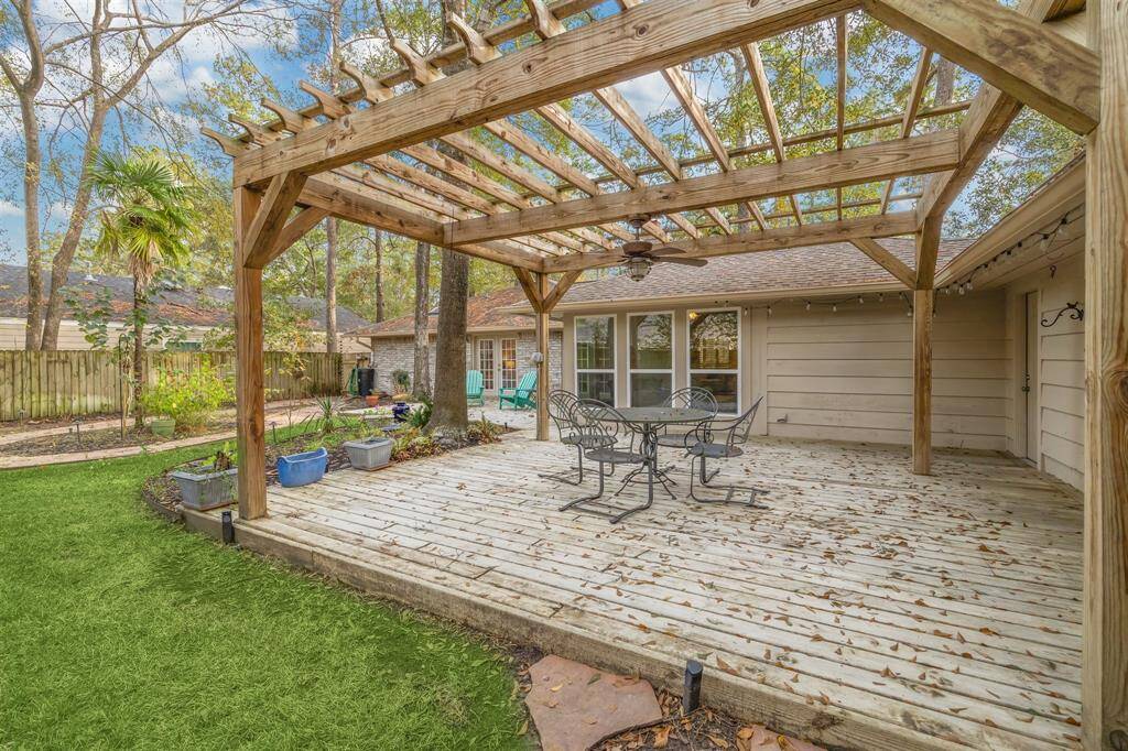 Recently added pergola is a great place to enjoy an early breakfast