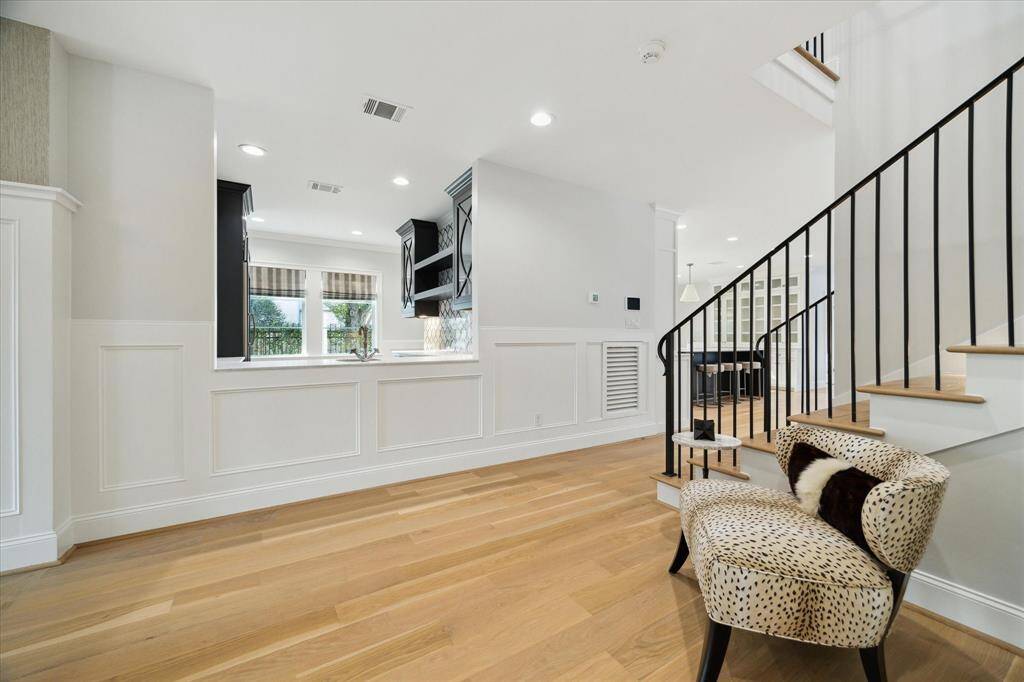 View towards the Wine Room, Wet Bar.