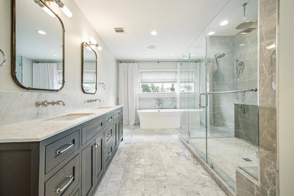 Primary Bathroom.  Double vanities, Dressing vanity, PWC.l