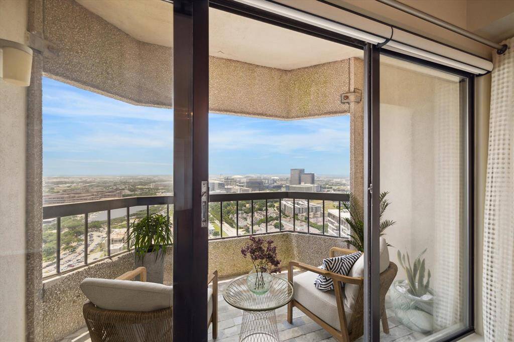 Wall of windows offers lots of natural light and breath-taking views.