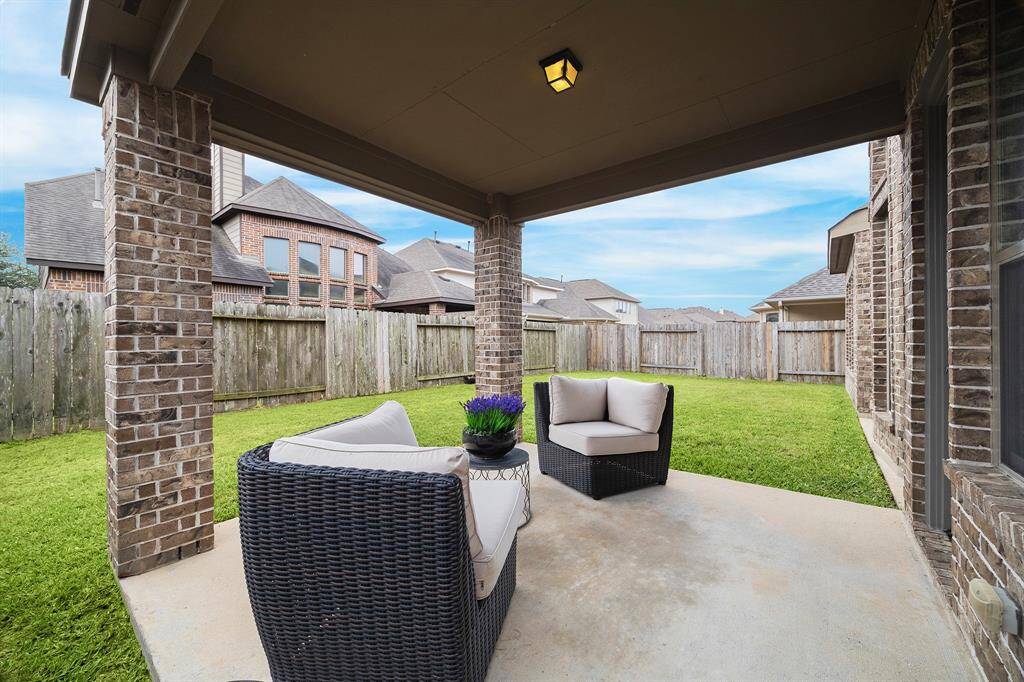 Relaxing covered patio