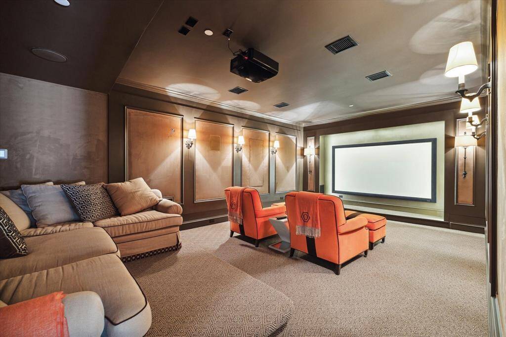 Heading up to the third floor… there’s still so much more to see. Media room has surround sound and is soundproofed for a true cinematic experience.