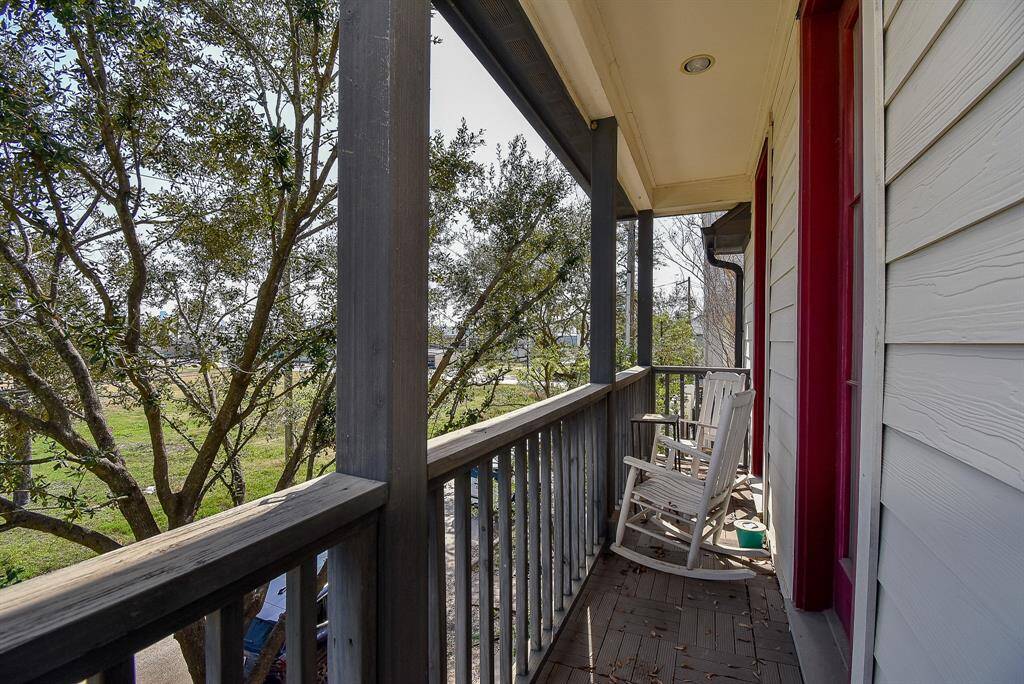 master suite opens to this private balcony.