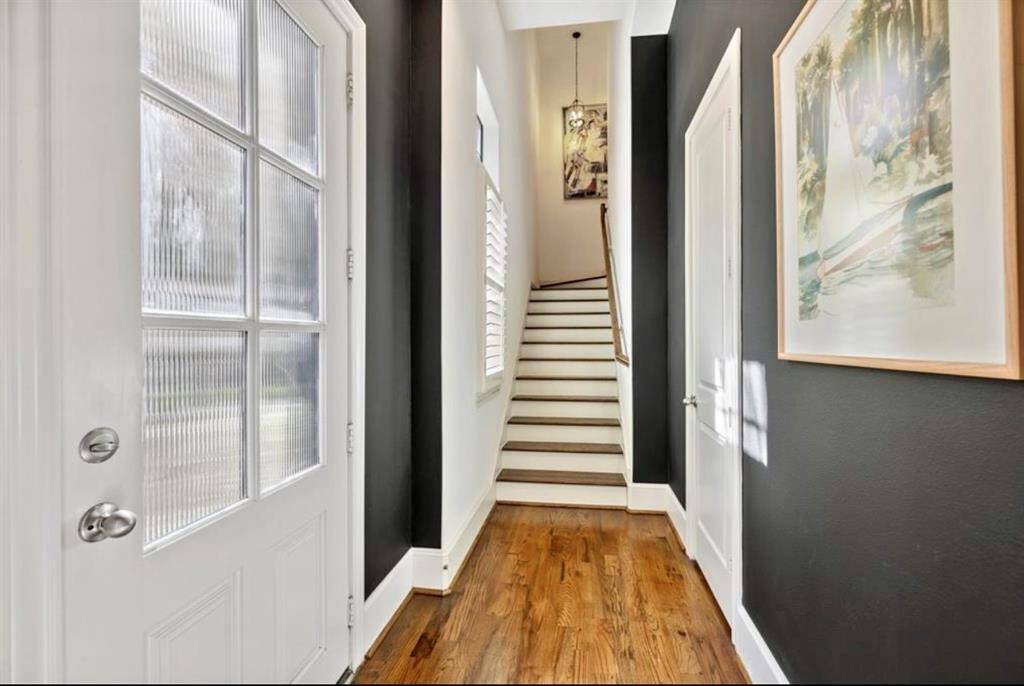 Beautiful foyer welcomes you! Powder bath is conveniently located on the left side living room, kitchen and dining making entertaining family and friends seamless.