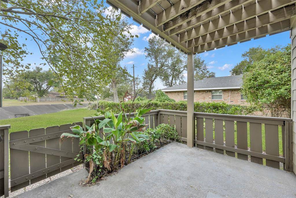 Spacious end unit with gully behind for privacy on back patio.
