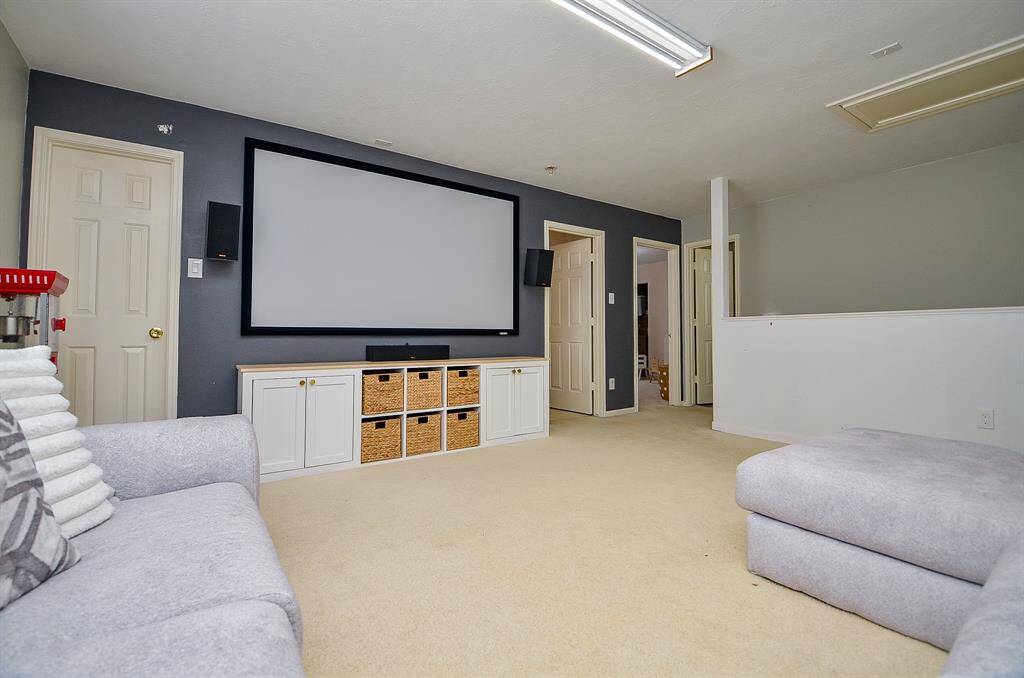 It offers a cozy and inviting space for enjoying movies, shows, and entertainment with family and friends.