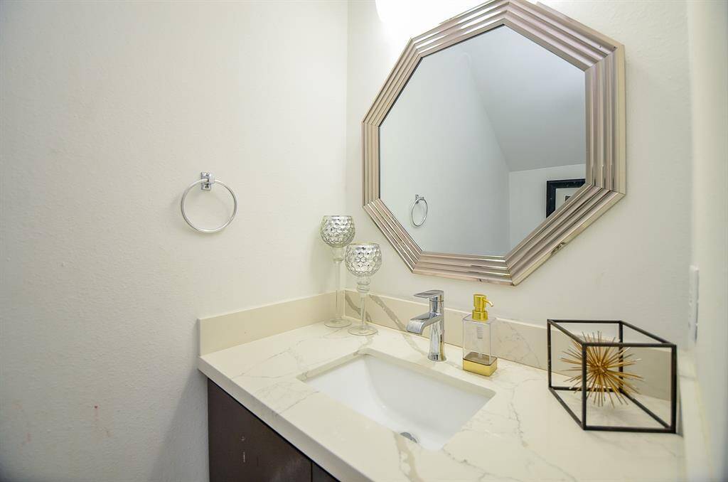 An elegant powder room.