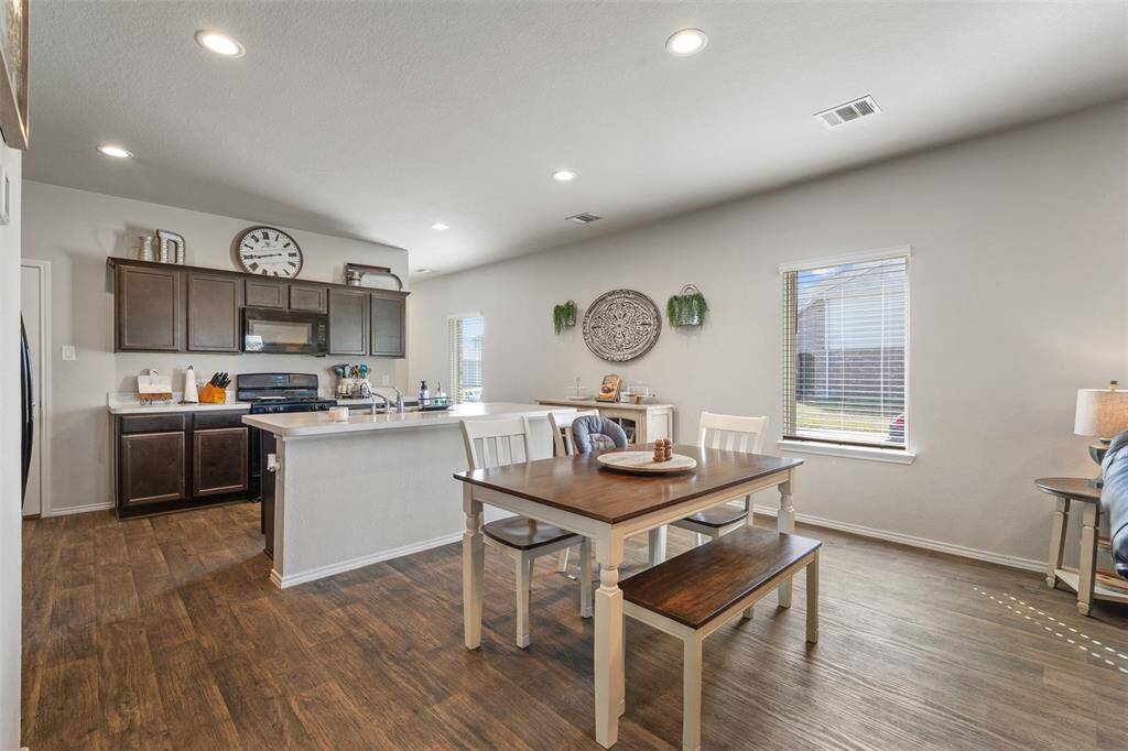 looking into kitchen from living room