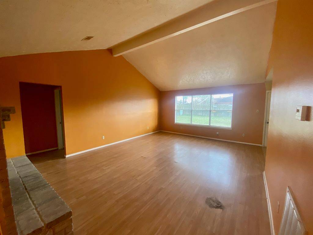 Cathedral ceiling feature in family room
