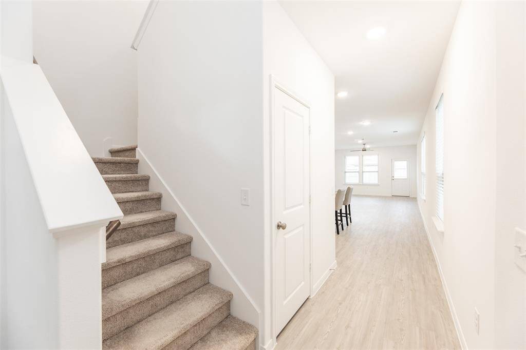 To the left you have a linen closet for storage.