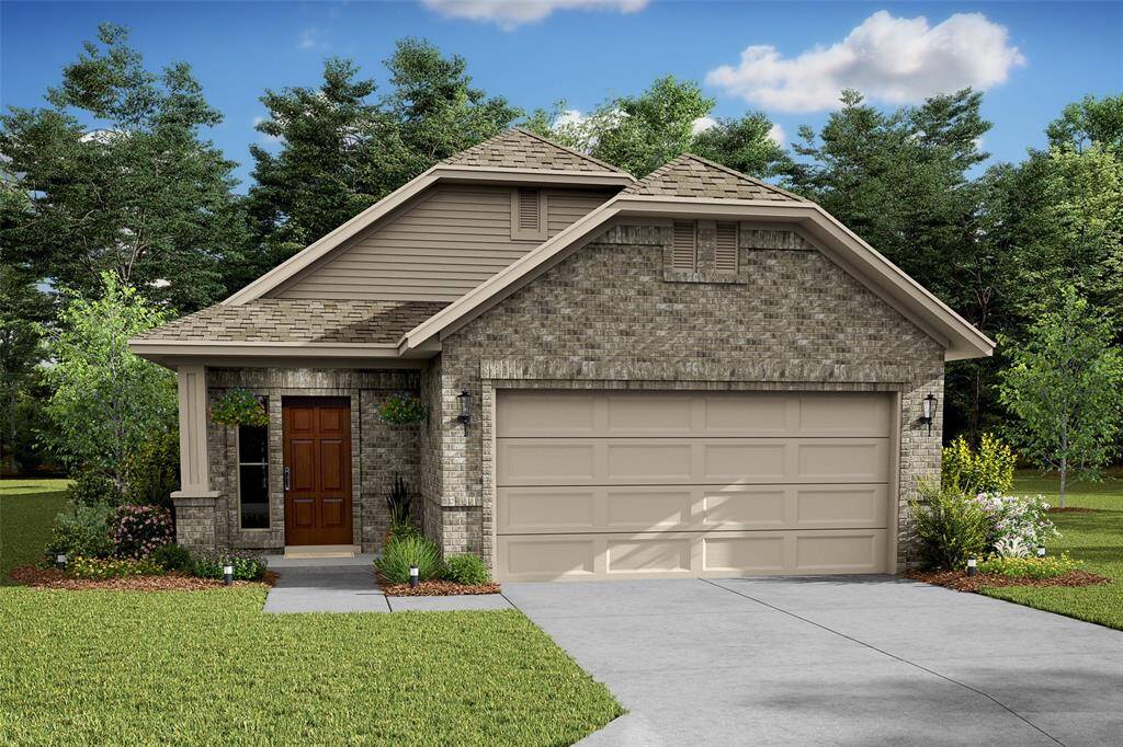 Charming Leopold home design by K. Hovnanian® Homes with elevation C in beautiful The Landing at New Caney. (*Artist rendering used for illustration purposes only.)