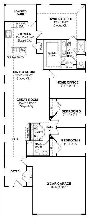 The Leopold floor plan by K. Hovnanian® Homes. 1st Floor shown. *Prices, plans, dimensions, features, specifications, materials, and availability of homes or communities are subject to change without notice or obligation.