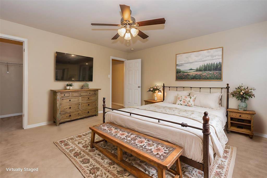 Virtually staged secondary bedroom