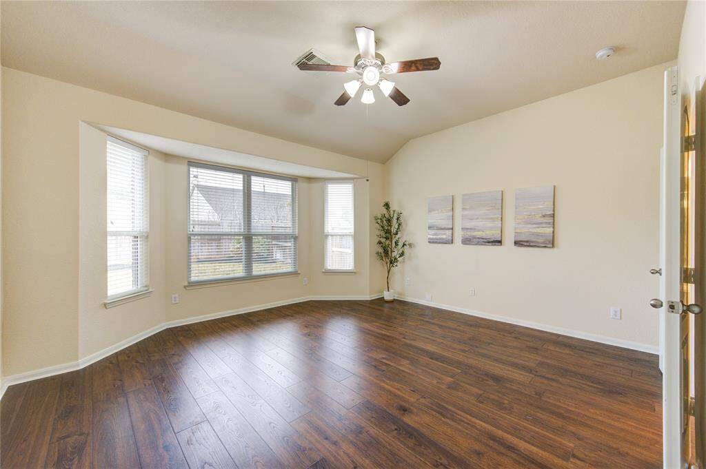 This spacious owner’s retreat is a beautiful space to begin and end your day.