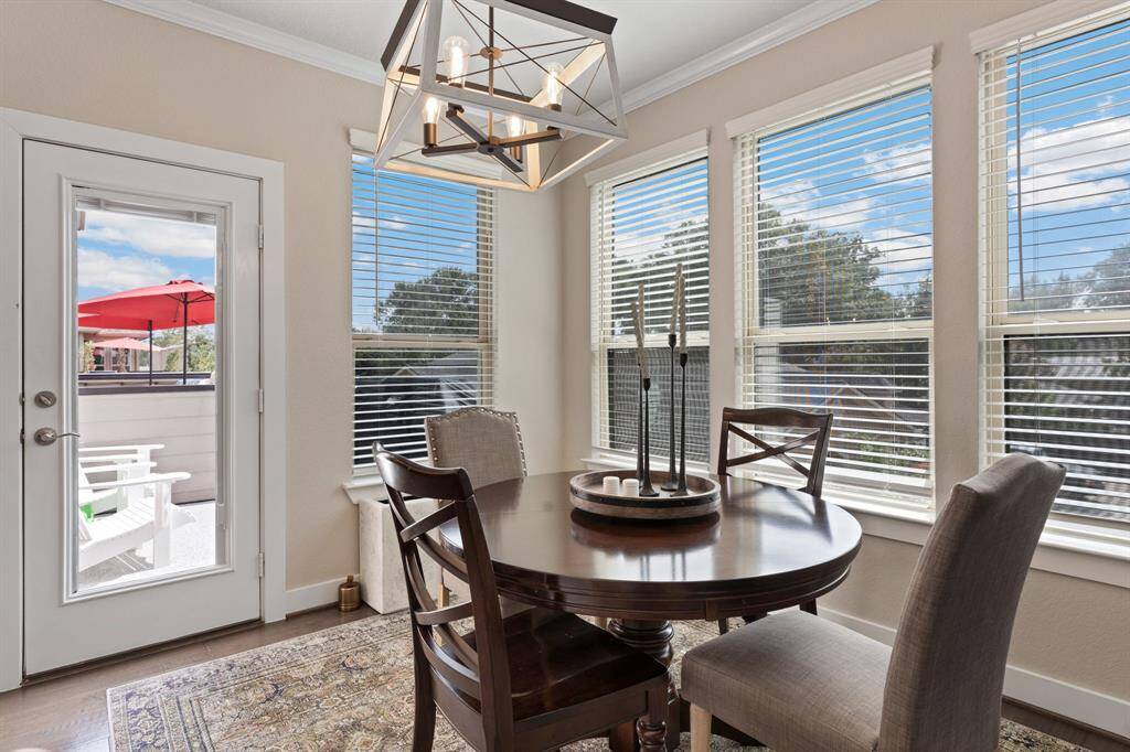 Just steps to your back balcony!  Solar screens add extra efficiency to the double paned windows.