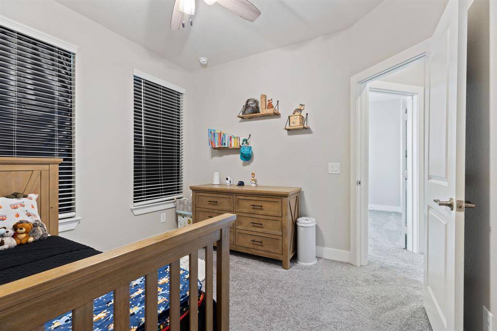 One of 3 secondary bedrooms.   Two secondary bedrooms on the 3rd floor and is located on the first floor.
