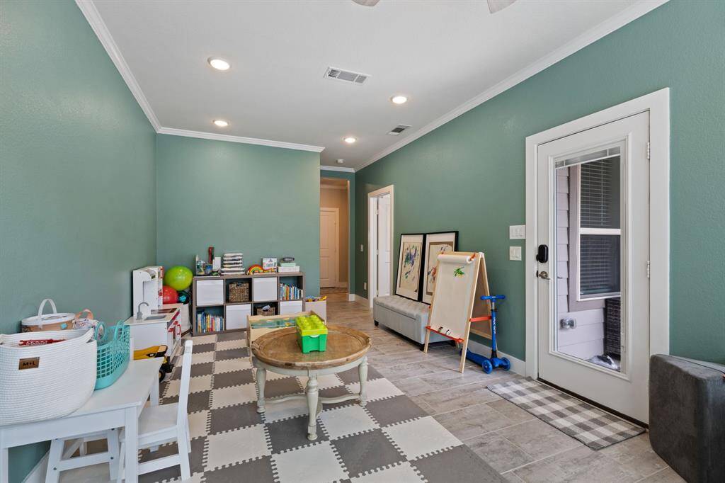 This huge room opens to a nice big yard!