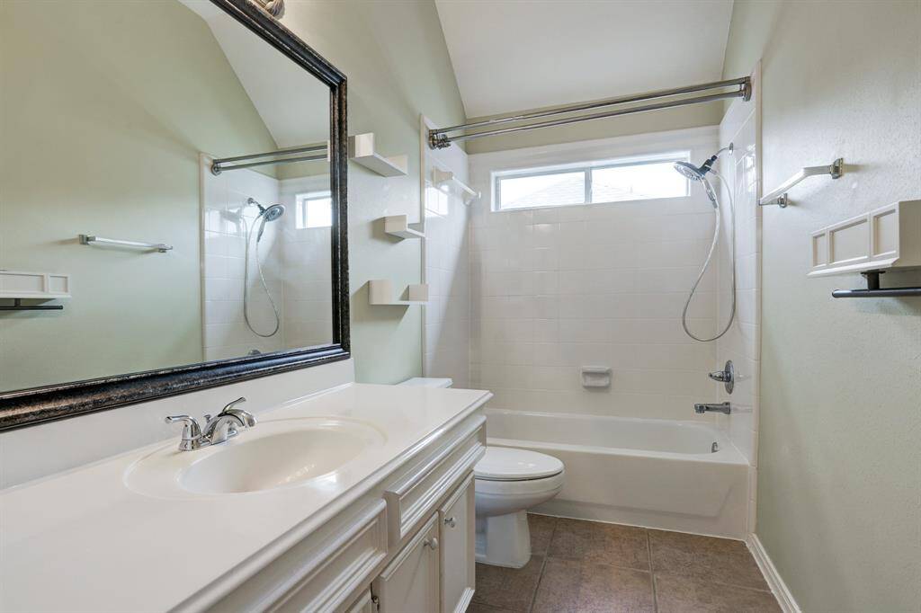The upstairs bathroom.
