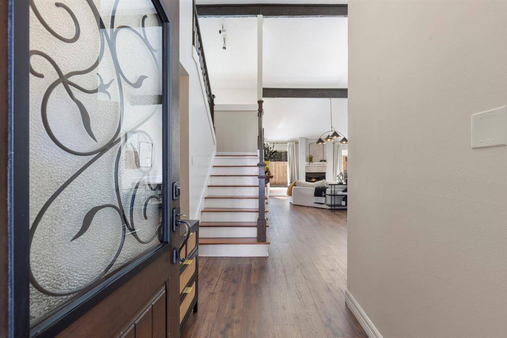 Open floor plan with contemporary finishes