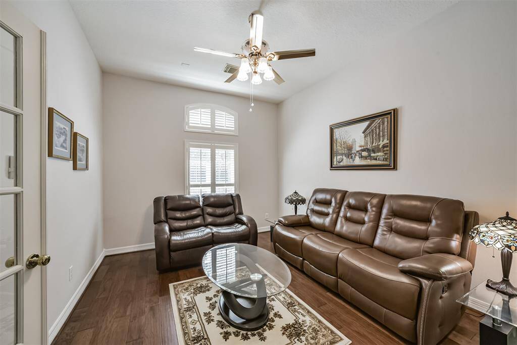 Private study with french doors. This could be used as another bedroom.