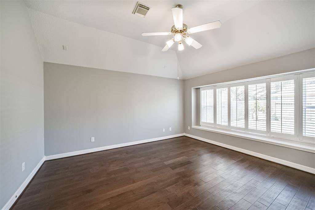 Primary bedroom is massive. Plantation shutters throughout most of the home.