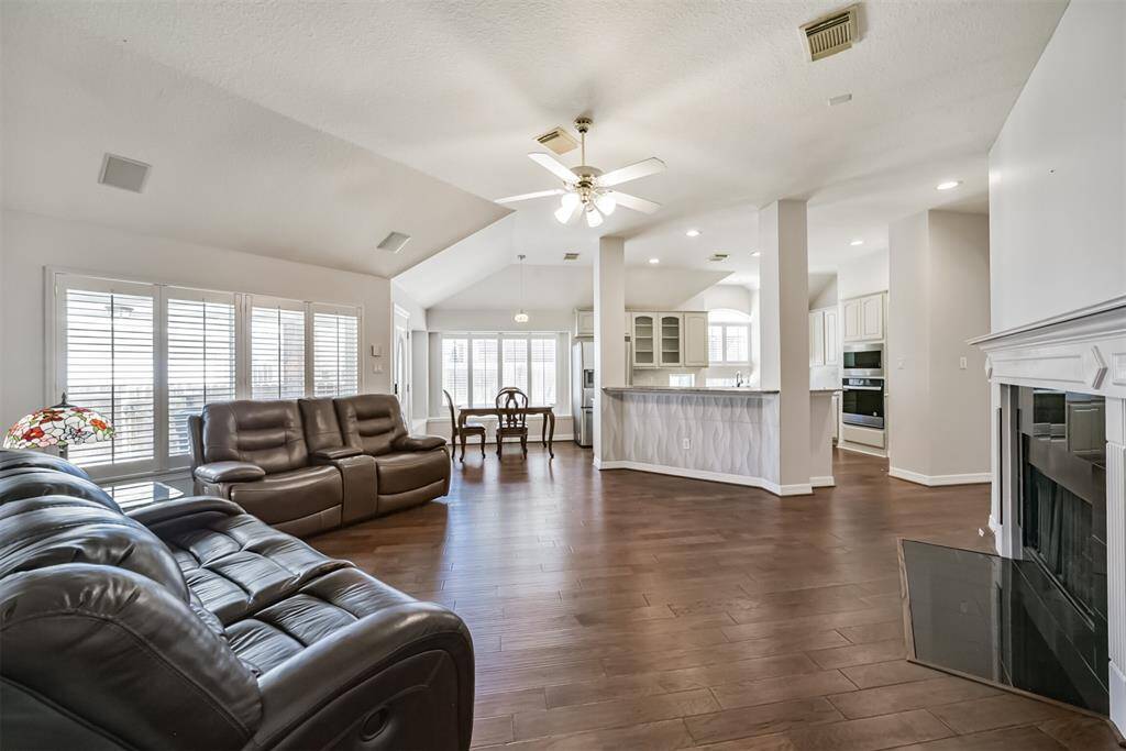 Engineered hardwood throughout. No carpet in this home.