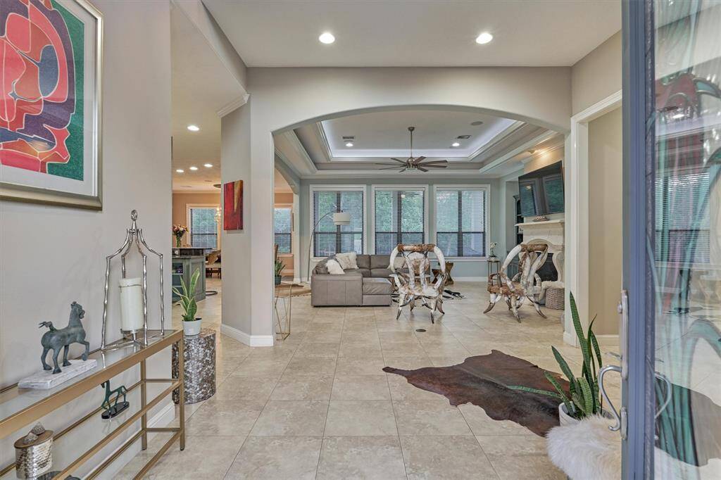 The entryway leads to an open floor plan.