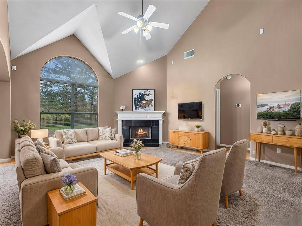 Different view of virtually staged living room