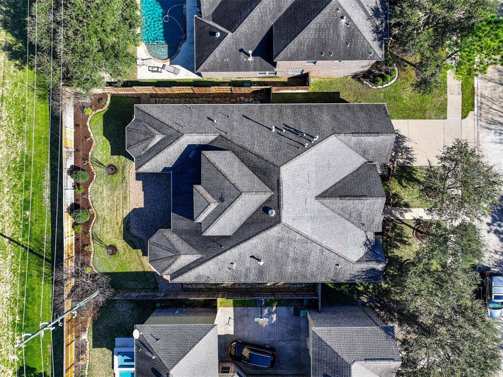 Aerial view of the home