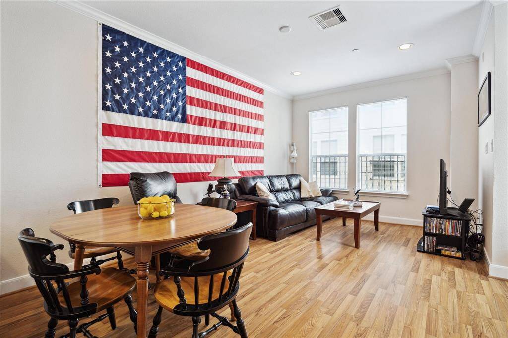 With the Kitchen Behind you, This Picture Shows the Dining Living Combination