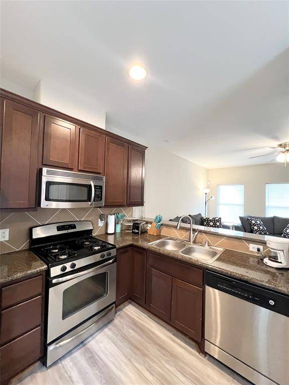 Stainless steel appliances.
