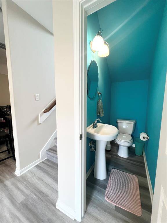 Half bathroom conveniently located on the first floor.