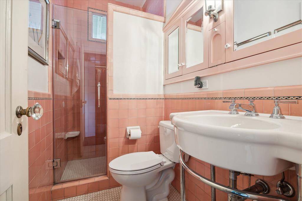 This bathroom has been renovated to period with exacting precision.
