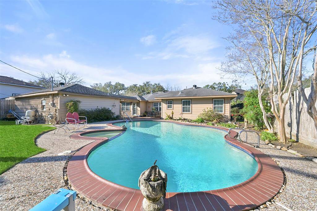 Stay cool in the backyard pool.
