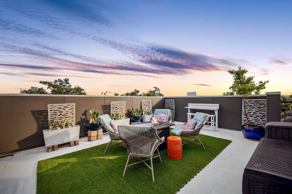 Rooftop terrace with protected open views.