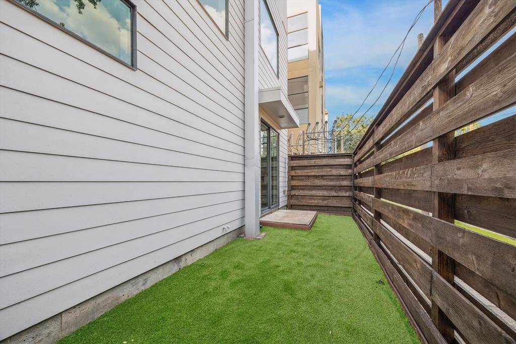 Private, fully-fenced turfed yard.