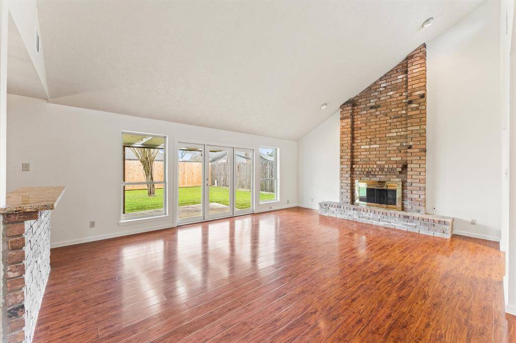 Gleaming floors greet you.