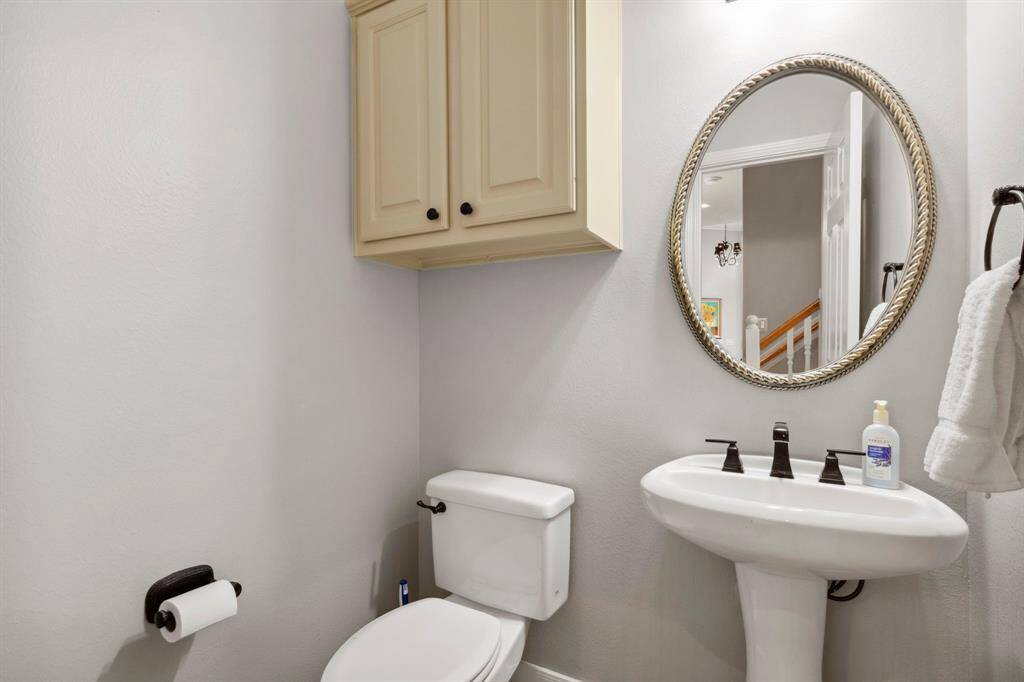The powered bath is located in the main house near the laundry room.