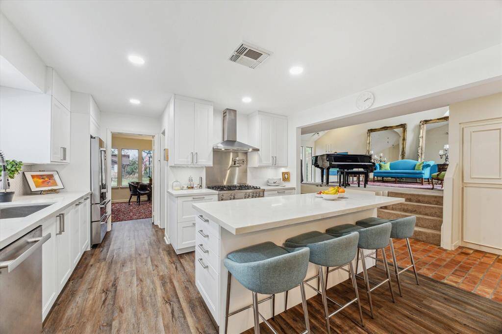 The stunning kitchen was fully renovated in 2022