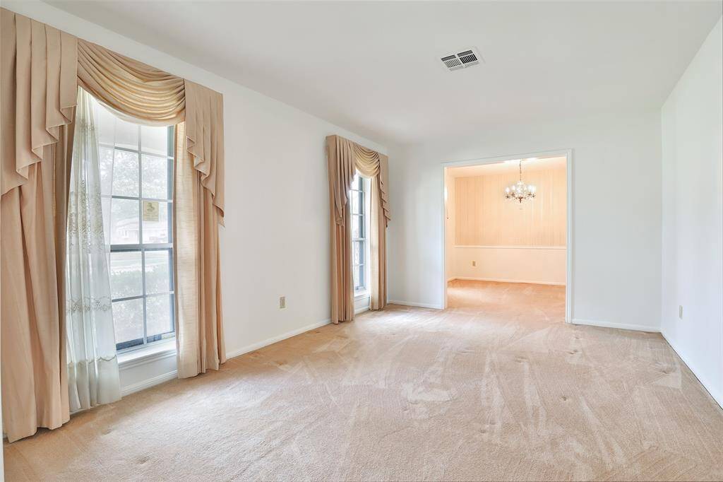 This floor plan includes a formal living and dining room.  Lots of potential with this room if you were to remodel.