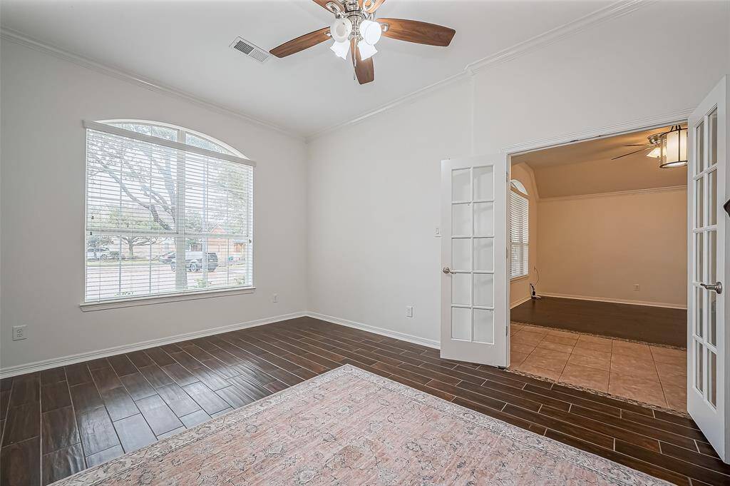 Large office at front of home